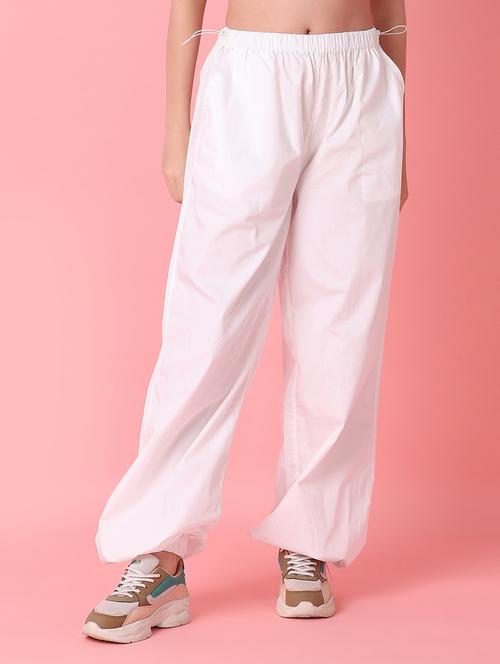 white solid wide leg trouser - 21016252 - Standard Image - 0