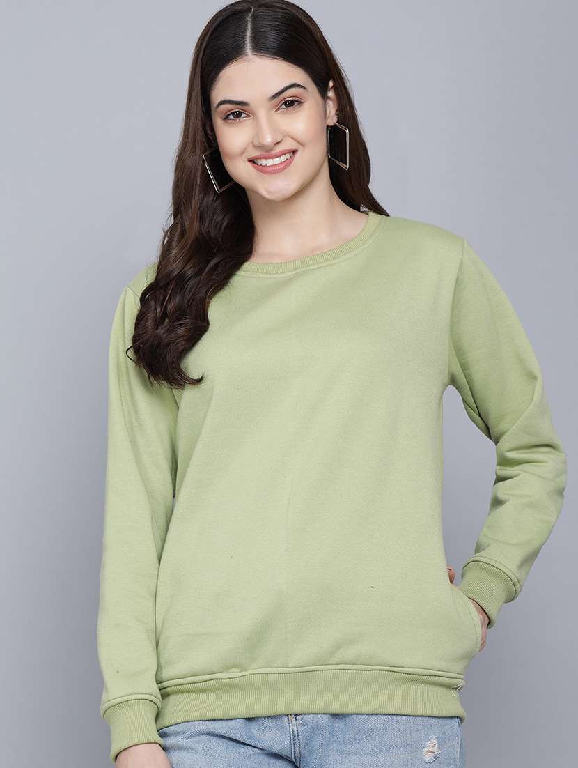 solid neo mint regular sweatshirt