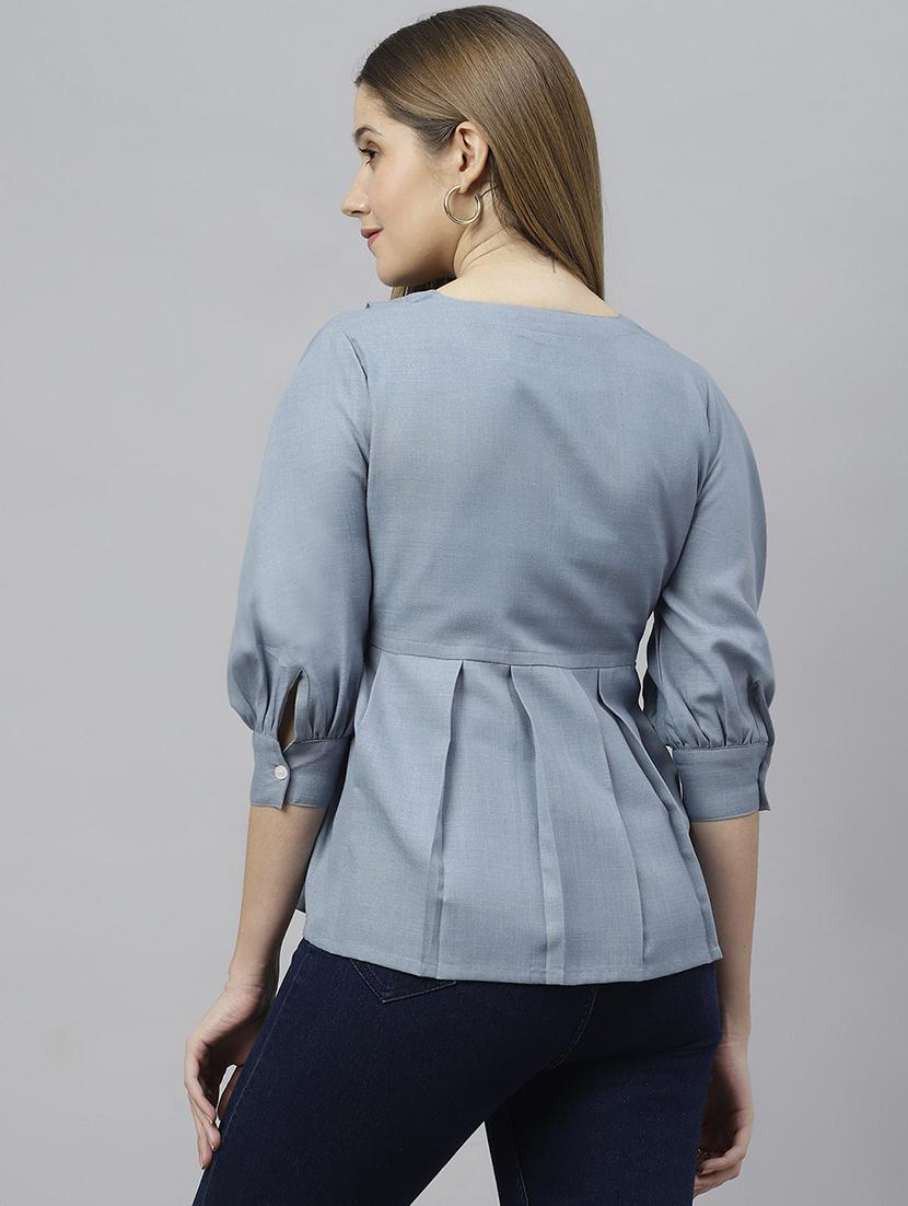 grey viscose solid top - 21016493 - Standard Image - 2