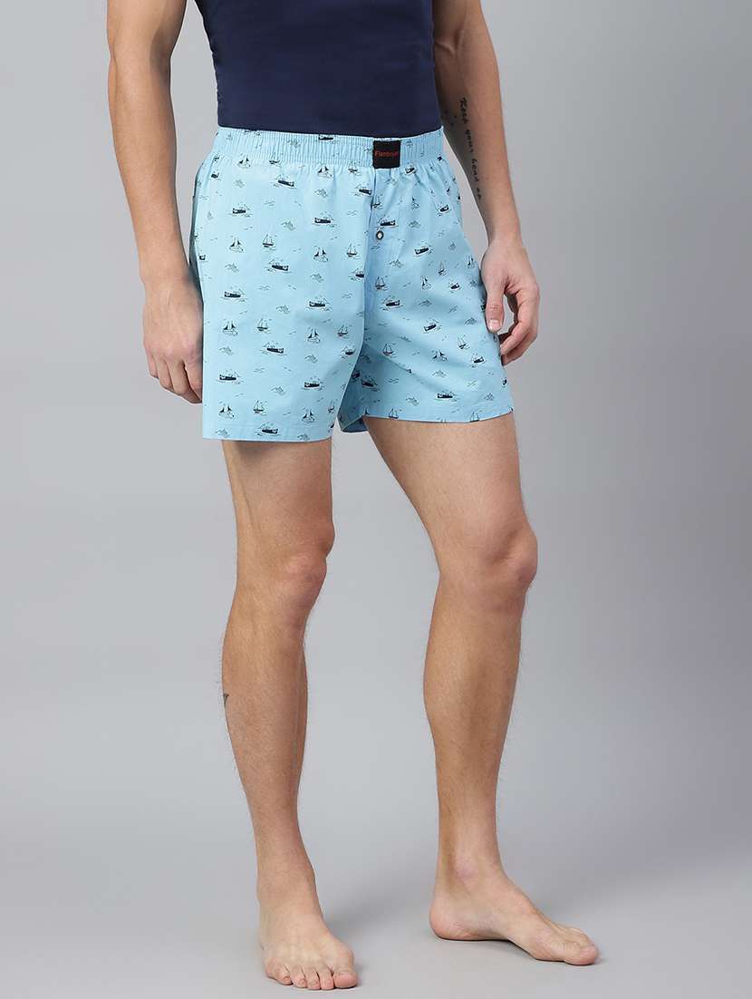 light blue cotton boxer - 21016558 - Standard Image - 2
