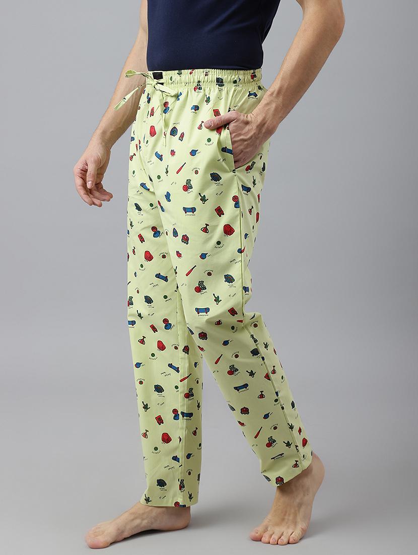 yellow printed cotton pyjama - 21016744 - Standard Image - 2