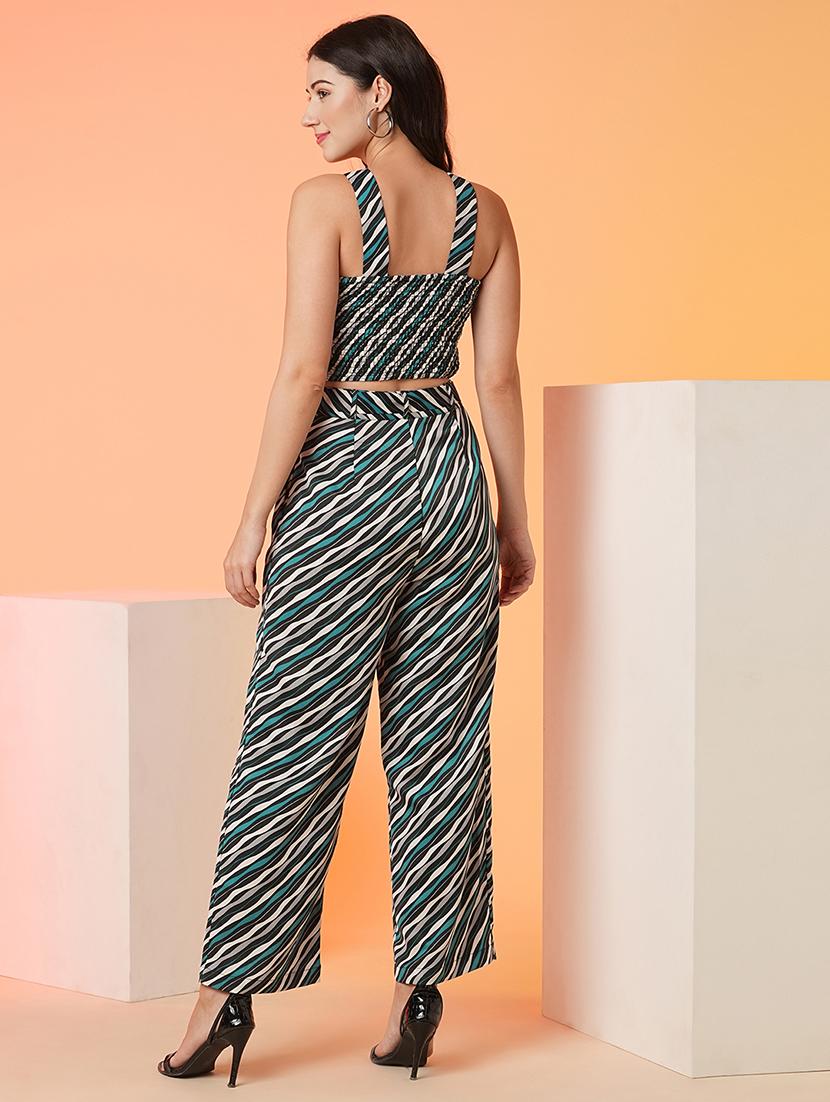 multi colored polyester top and trouser co-ord set - 21016983 - Standard Image - 2