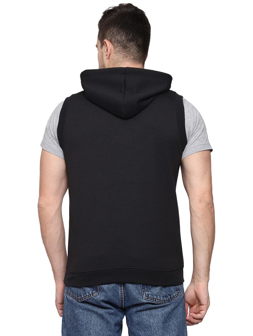 black cotton blend plain sweatshirt - 21017542 - Standard Image - 2