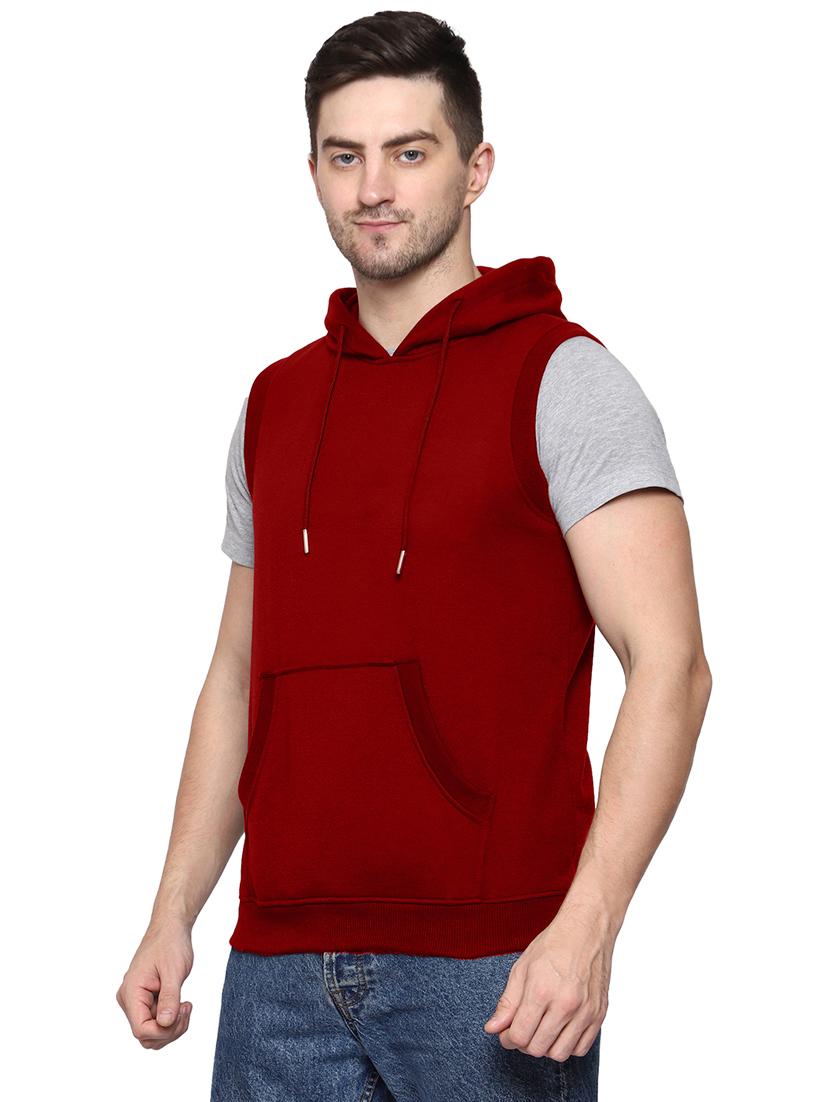 maroon cotton blend plain sweatshirt - 21017543 - Standard Image - 2