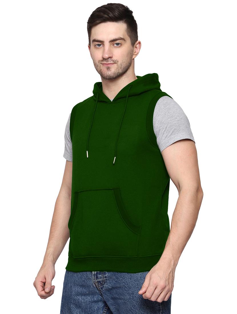 olive cotton blend plain sweatshirt - 21017545 - Standard Image - 2
