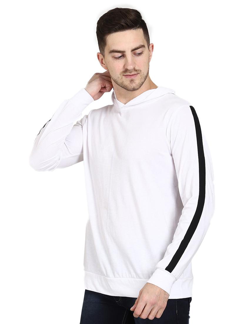 white cotton plain sweatshirt - 21017558 - Standard Image - 2