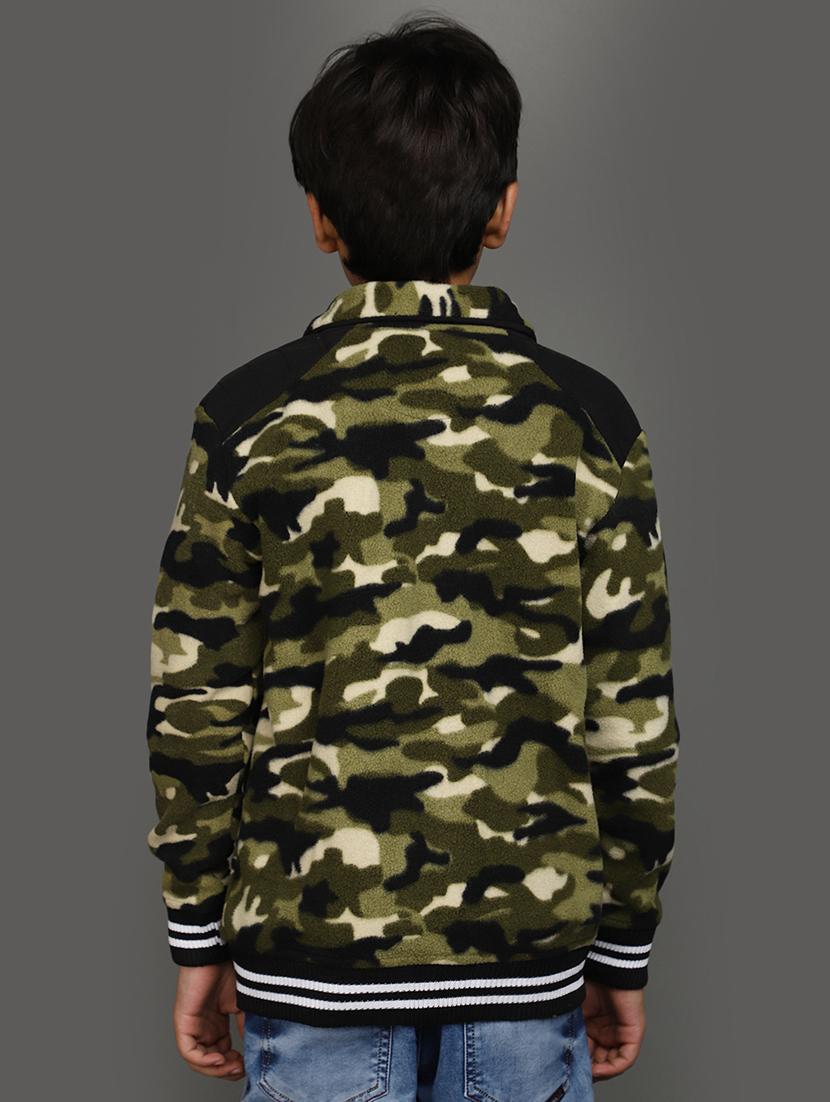 green printed detailed casual jacket - 21017793 - Standard Image - 2