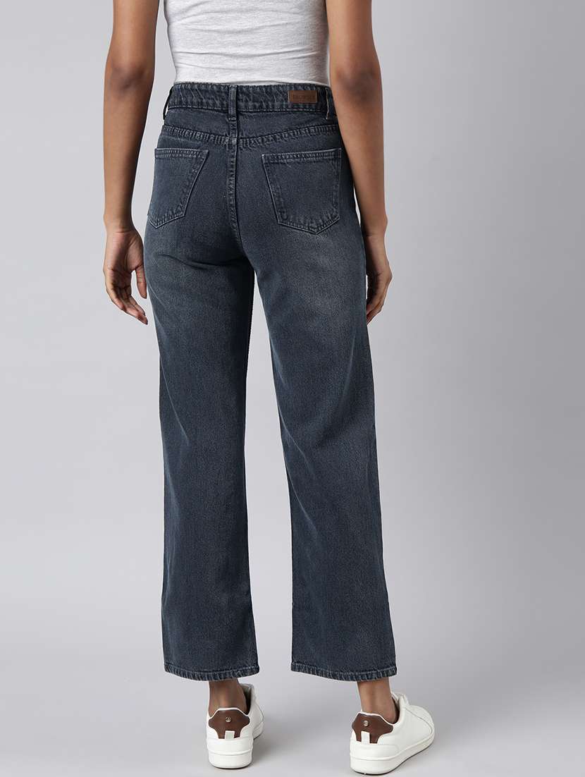 women high rise washed denim jeans - 21017895 -  Standard Image - 2