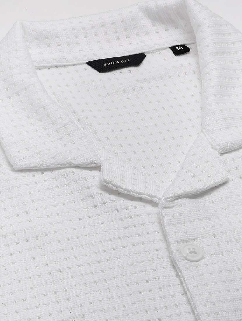 white solid casual shirt - 21017913 - Standard Image - 7