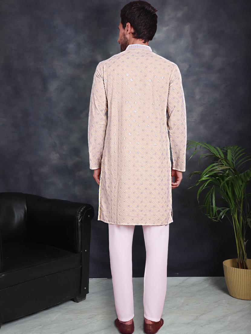 yellow cotton kurta churidar ethnic wear set - 21018240 - Standard Image - 2