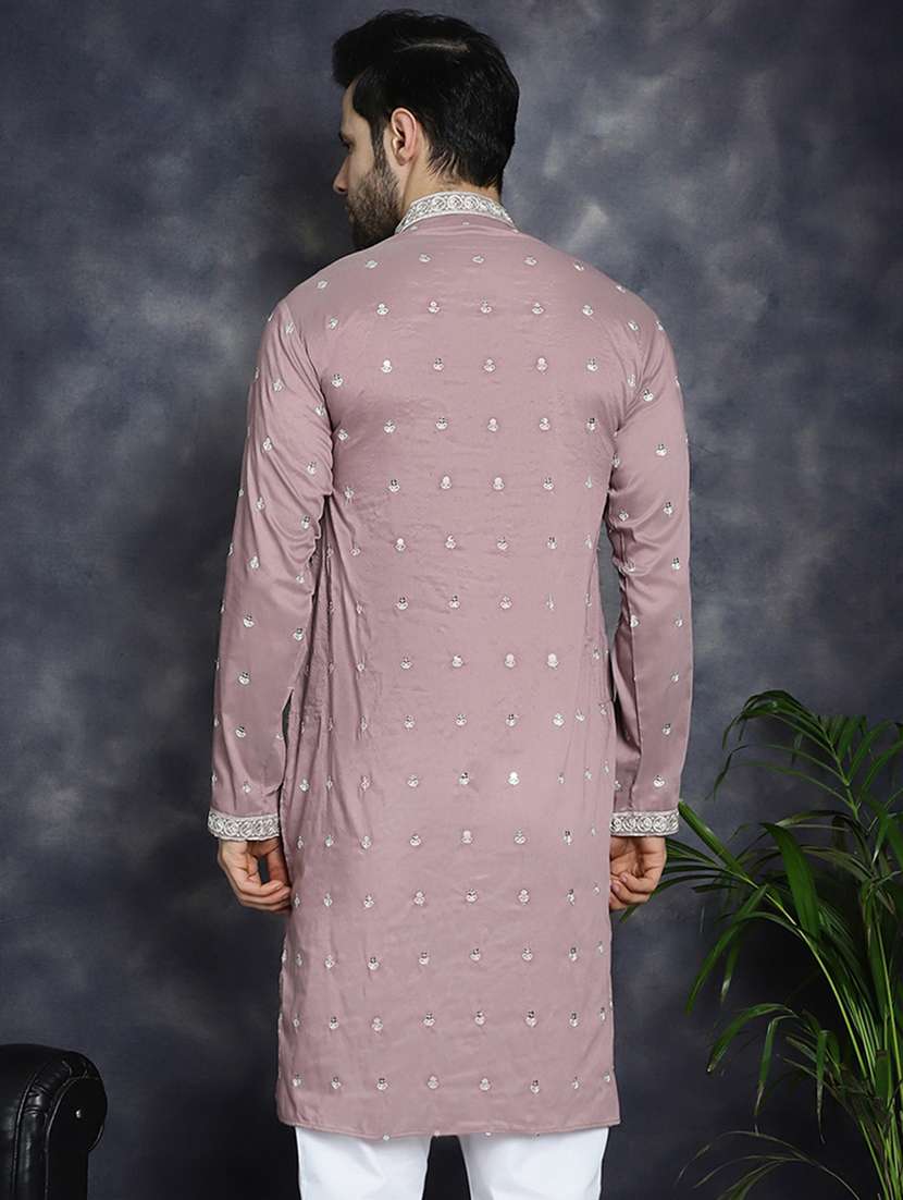 men's chikankari embroidered kurta - 21018290 -  Standard Image - 2