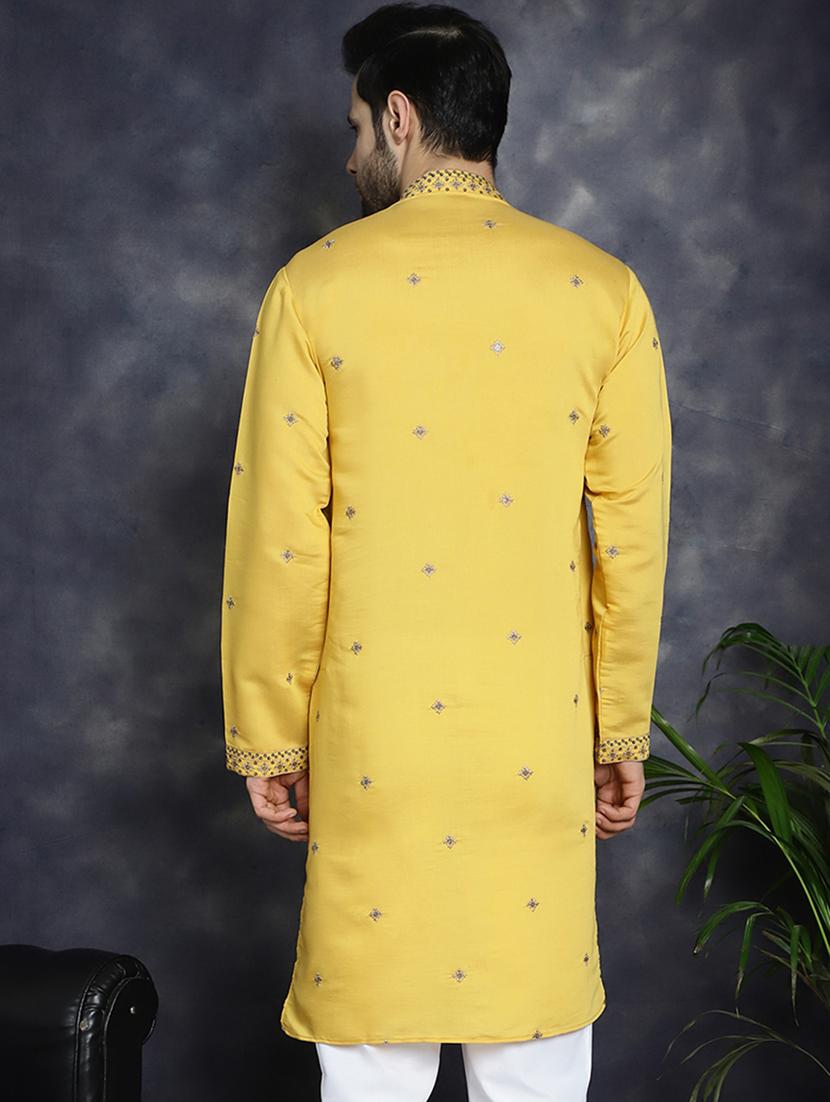 men's sequins embroidered kurta - 21018311 - Standard Image - 2