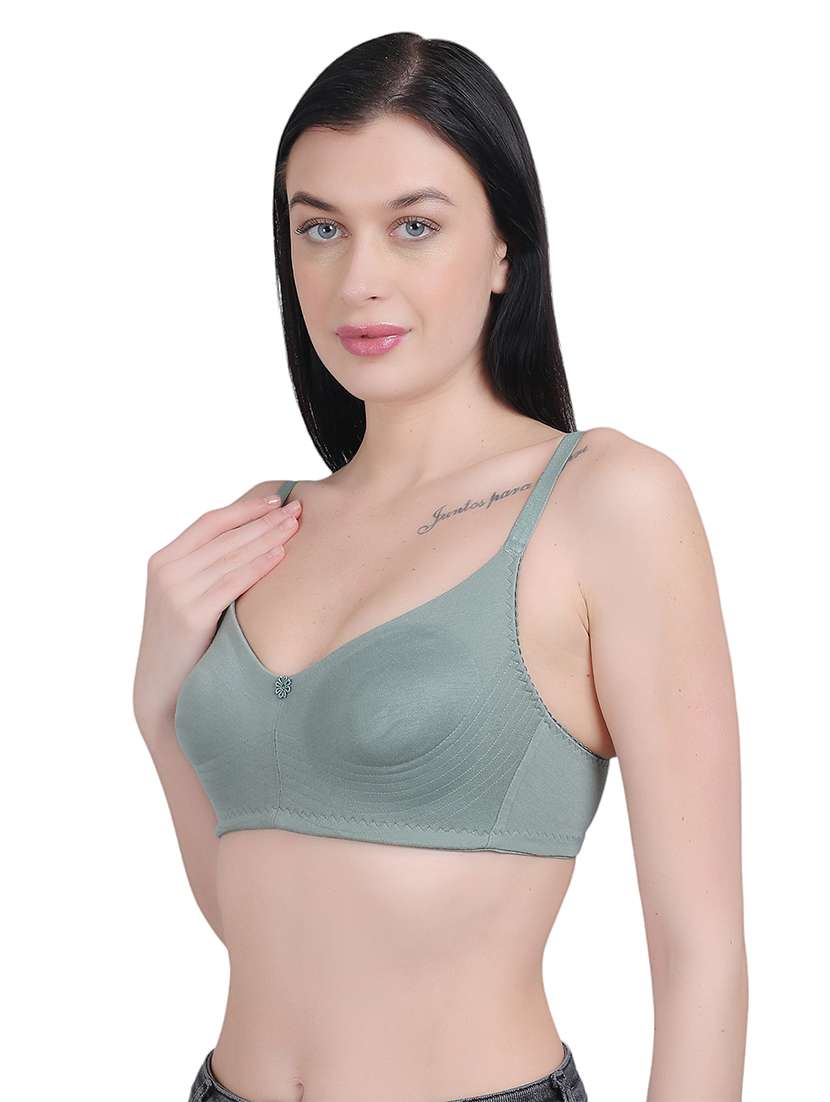 women green solid regular bra - 21018668 - Standard Image - 2