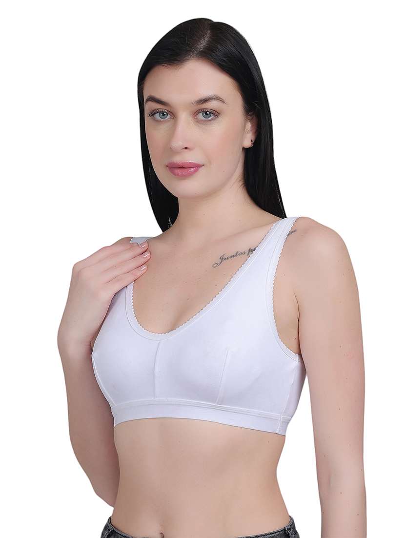 women white solid regular bra - 21018682 - Standard Image - 2