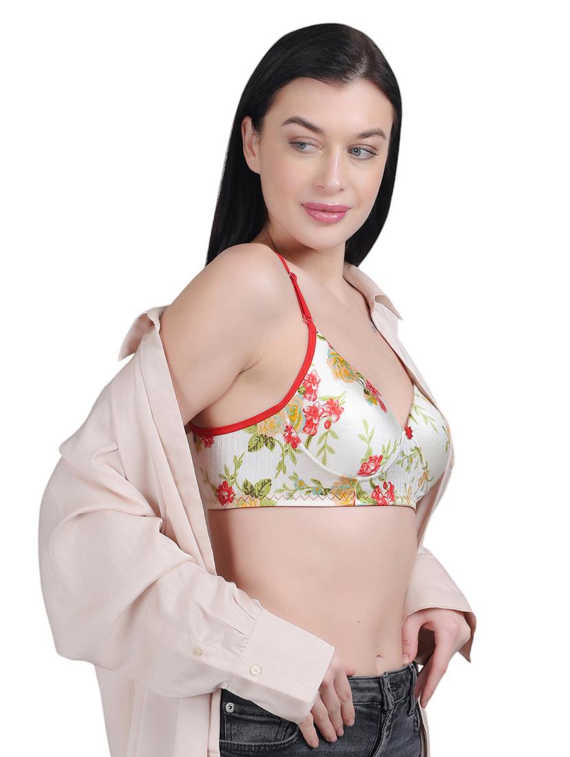 cream nylon regular bra - 21018697 - Standard Image - 2