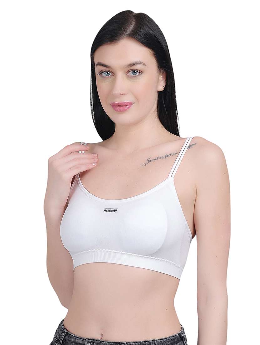 white nylon stickon bra - 21018717 -  Standard Image - 2
