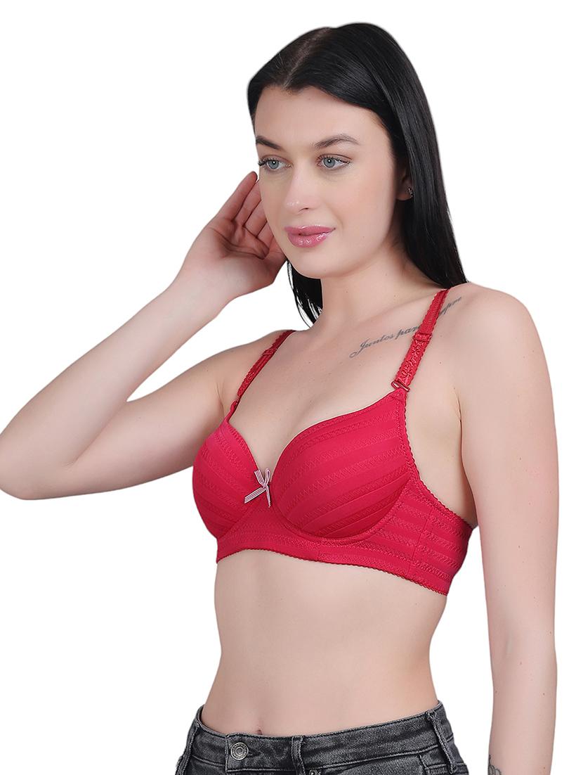 pink nylon regular bra - 21018724 - Standard Image - 2