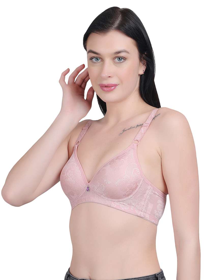 pink nylon regular bra - 21018764 - Standard Image - 2