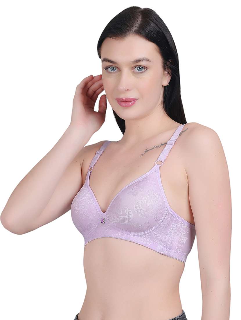 lavender self design regular bra - 21018774 - Standard Image - 2