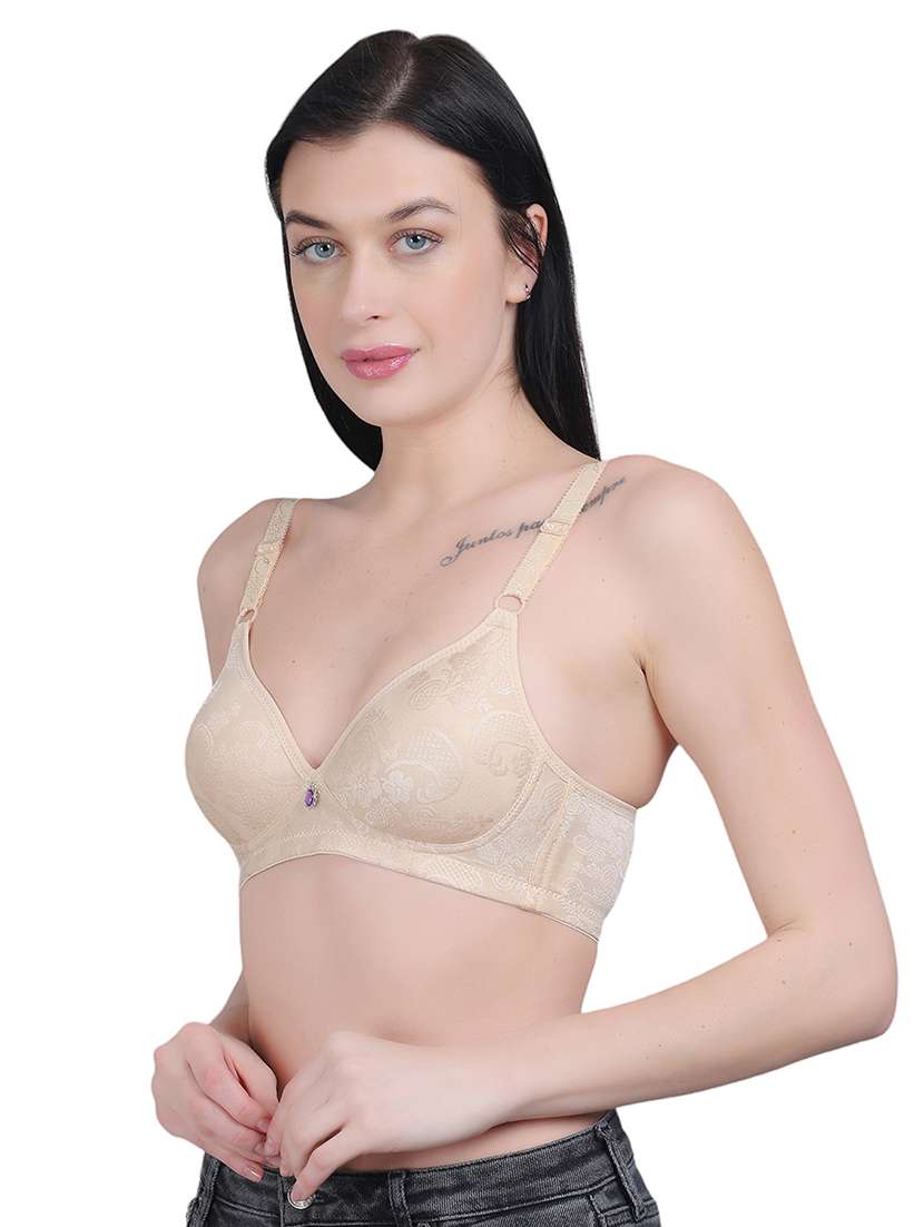 beige self design regular bra - 21018784 - Standard Image - 2