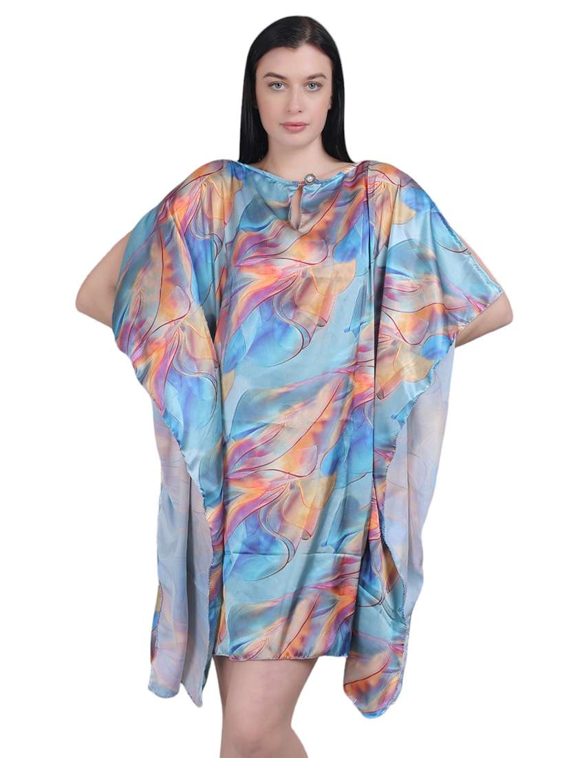 women multicolored printed kaftan dress - 21019002 - Zoom Image - 0