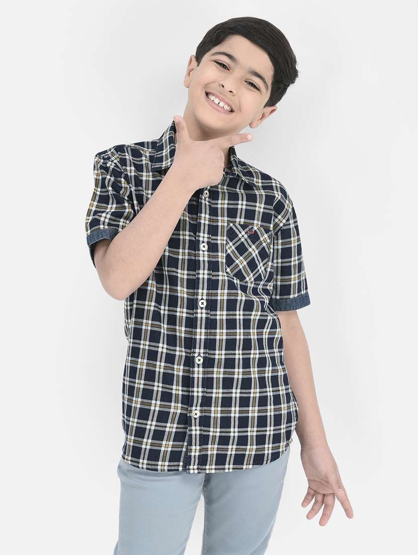 boys regular check shirt