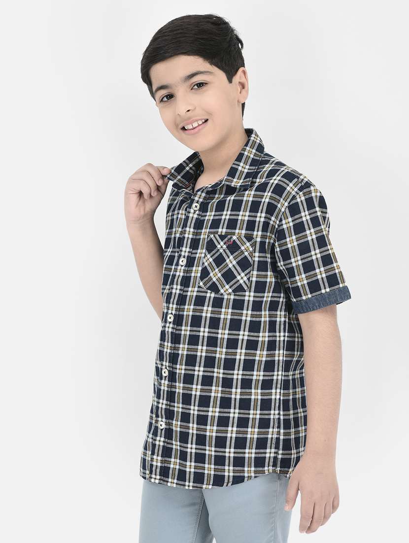 boys regular check shirt - 21020965 - Standard Image - 2