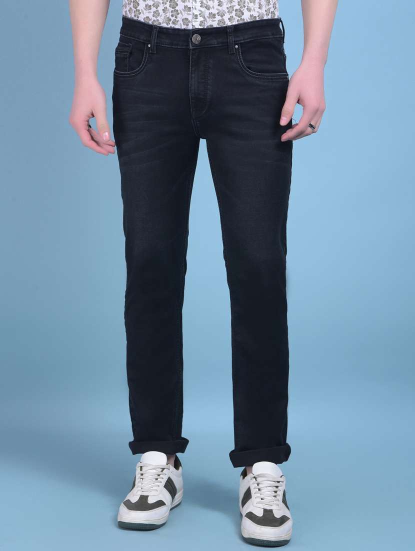 men solid sli fit jeans