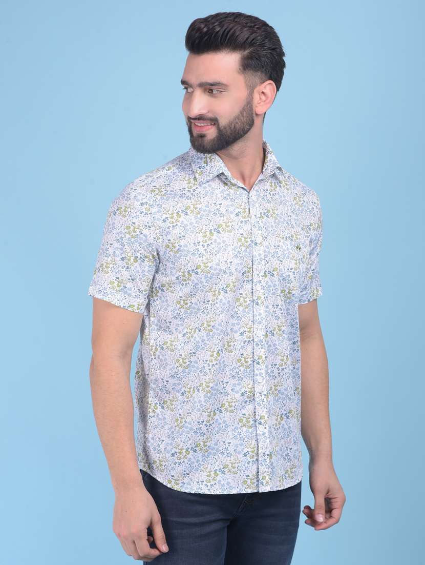 olive cotton casual shirt - 21021033 -  Standard Image - 2