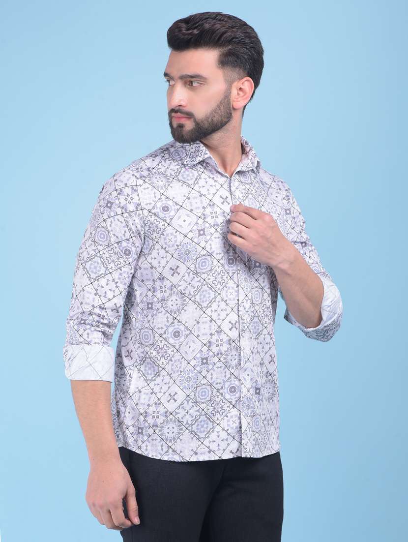 white cotton casual shirt - 21021061 -  Standard Image - 2