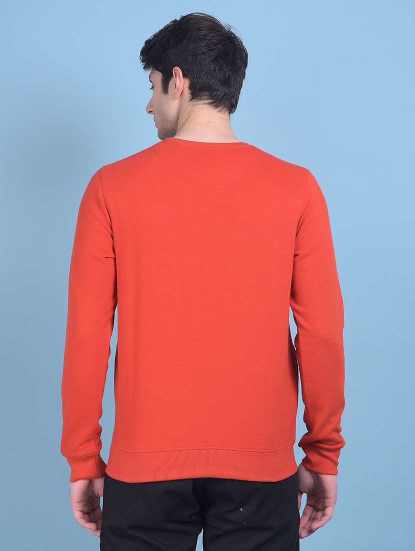 red chest print long sleeve sweatshirt - 21021111 - Standard Image - 2