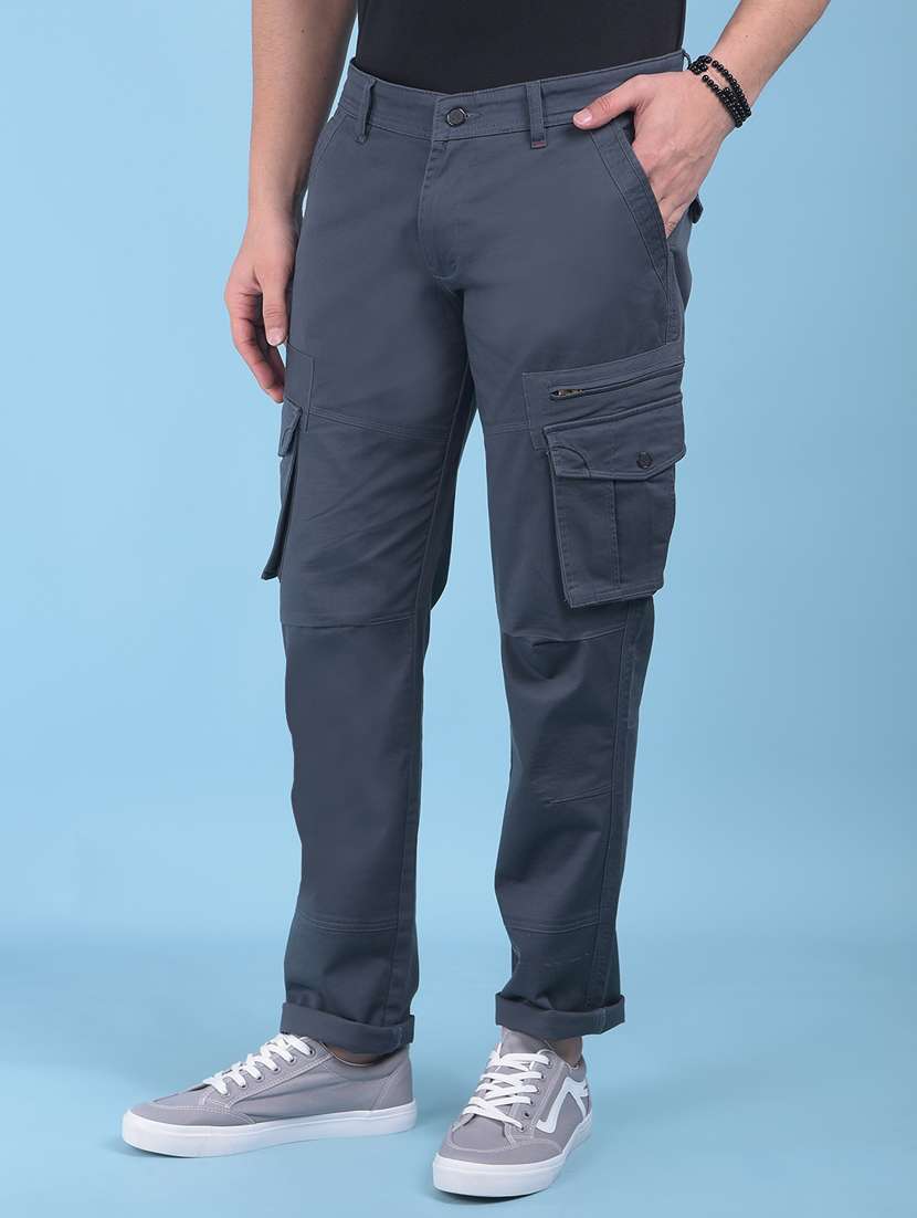 grey cotton cargos - 21021149 -  Standard Image - 2