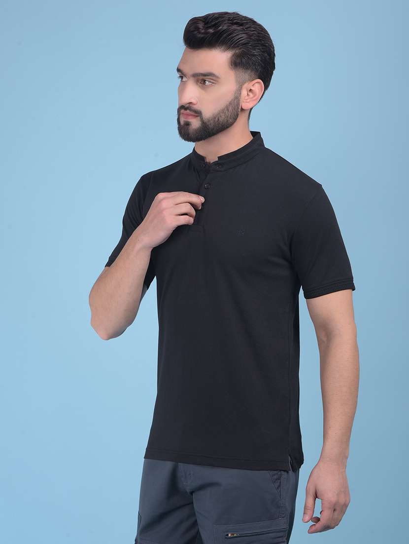 black cotton plain tshirt