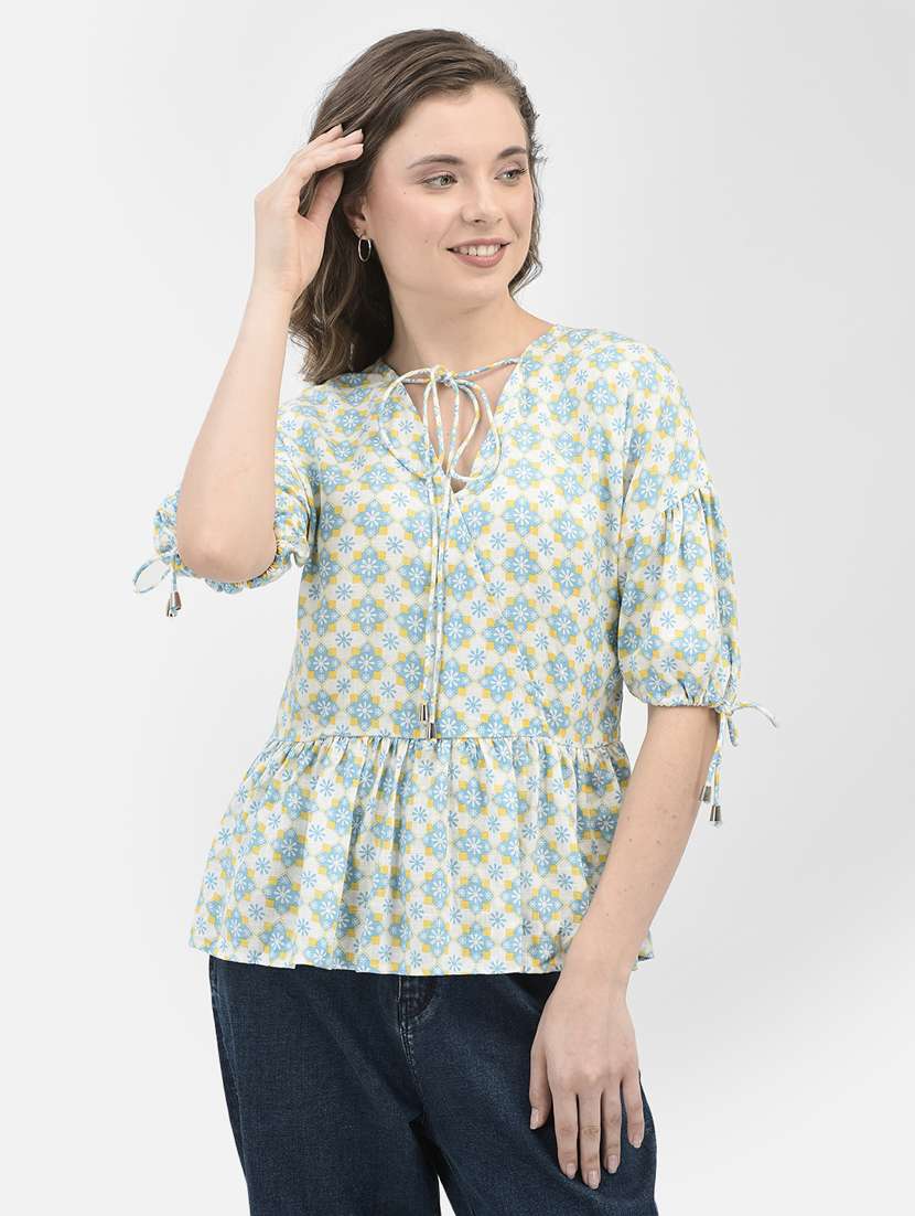 women white printed regular top