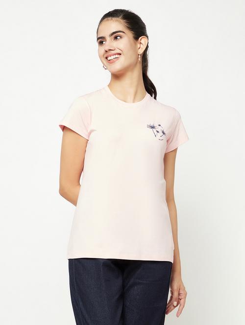 pink cotton regular tshirt - 21021306 - Standard Image - 0