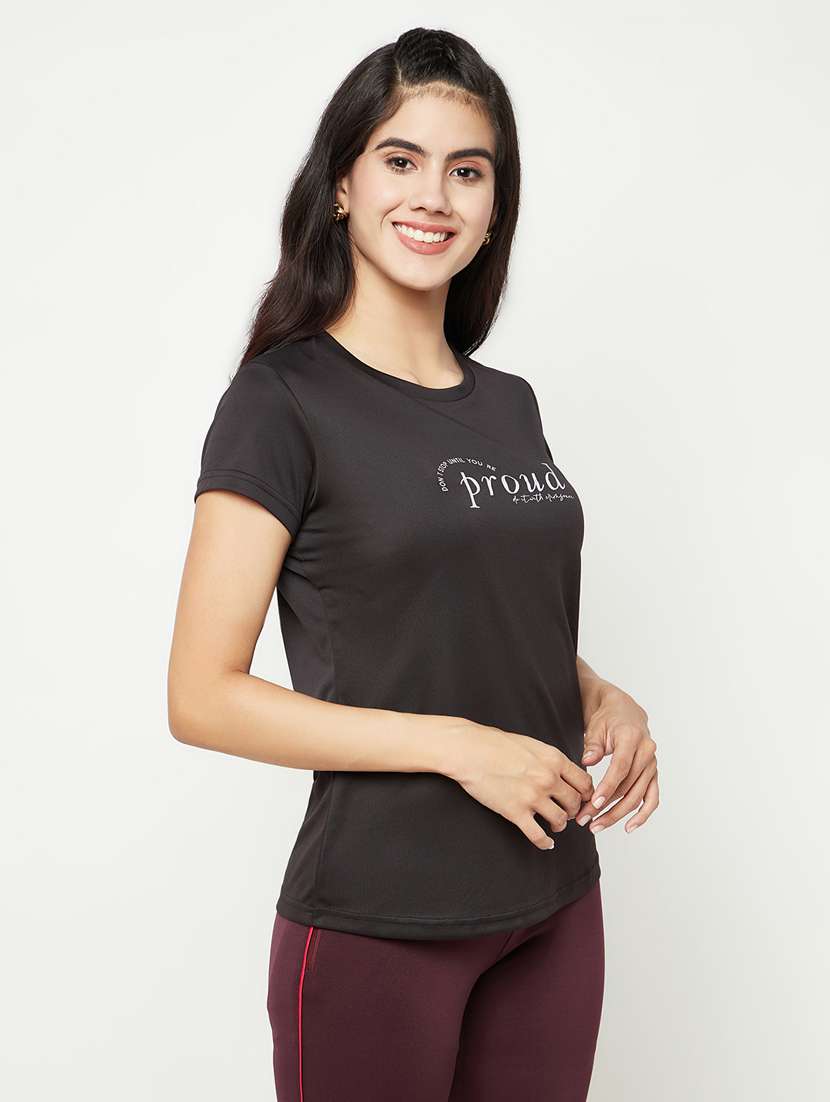 black polyester regular tshirt - 21021312 - Standard Image - 2
