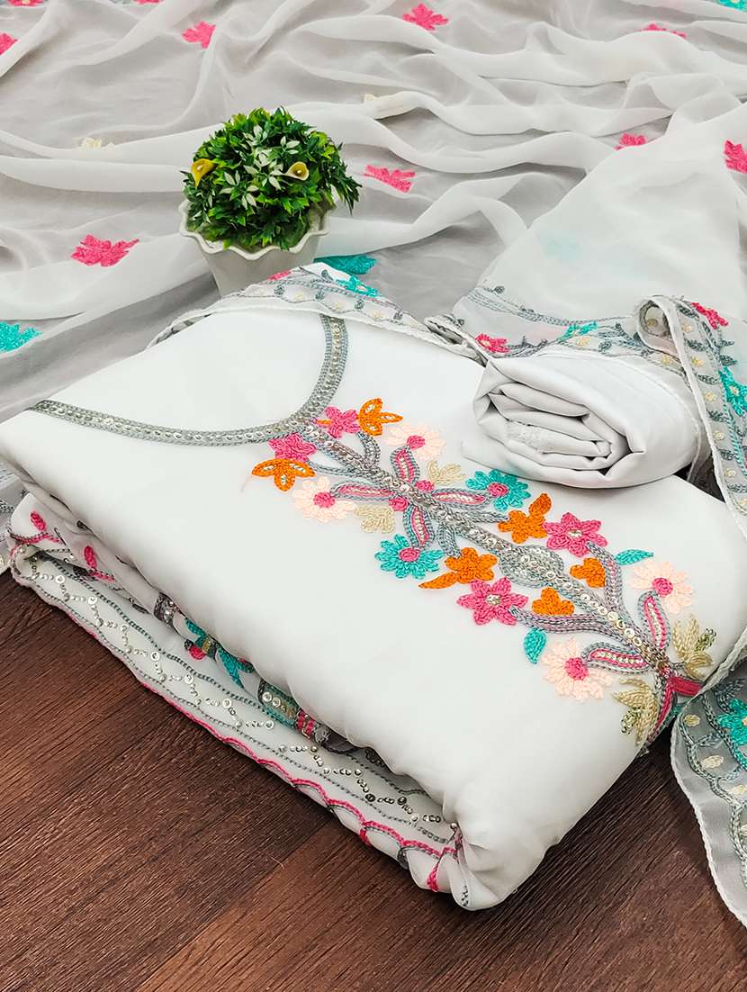 embroidered unstitched suit set