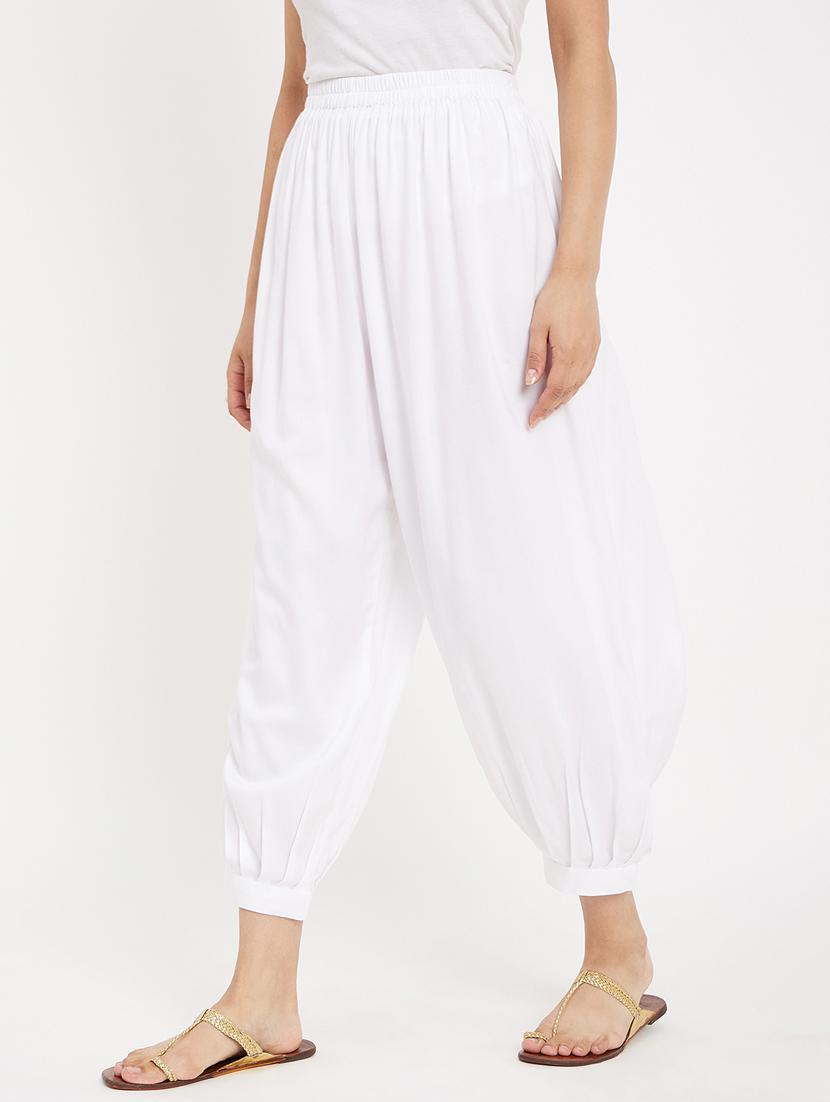 white rayon regular salwars - 21021921 - Standard Image - 2