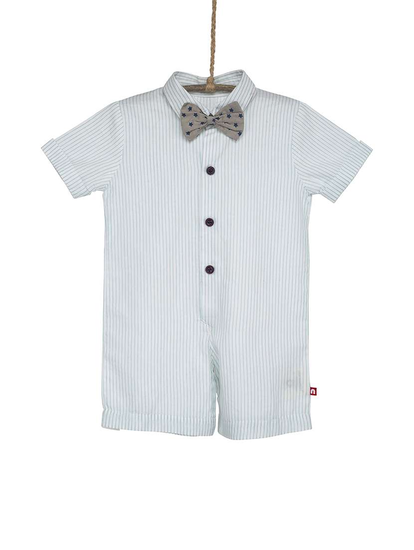 white stripes printed rompers