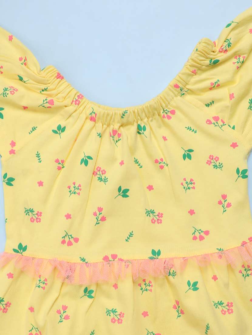 girls round neck printed frock - 21022442 -  Standard Image - 2