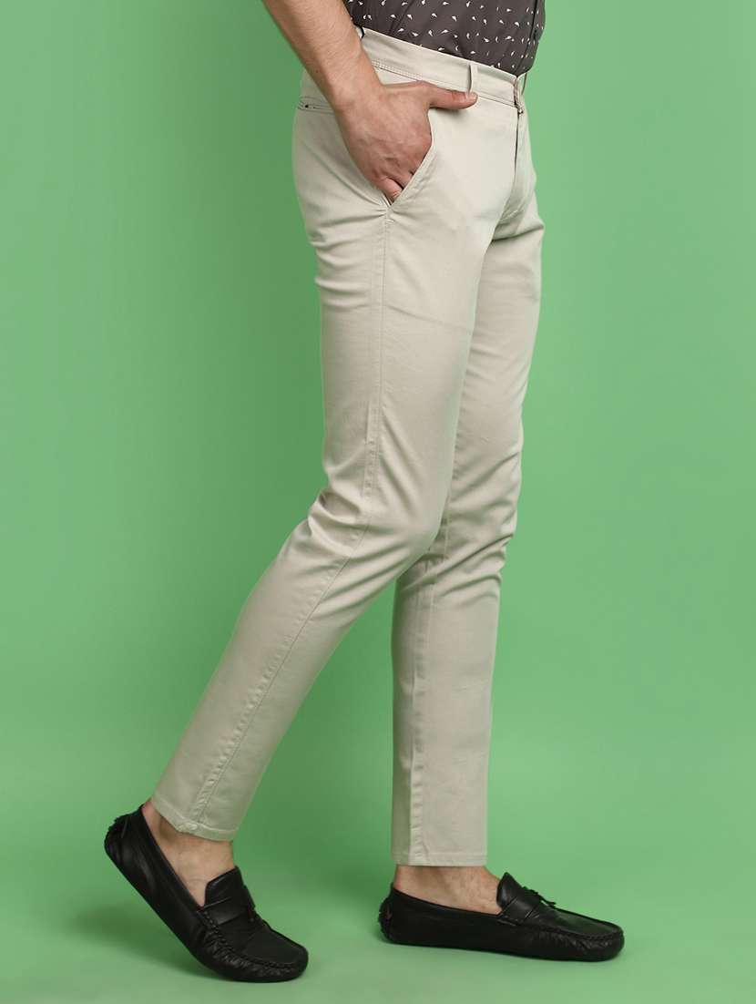 men solid ankle length chinos  - 21022471 -  Standard Image - 2