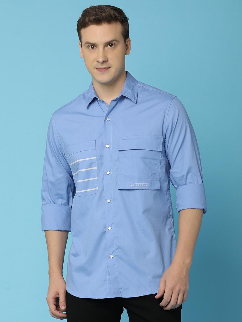 men placement print cotton shirt - 21022489 - Zoom Image - 0