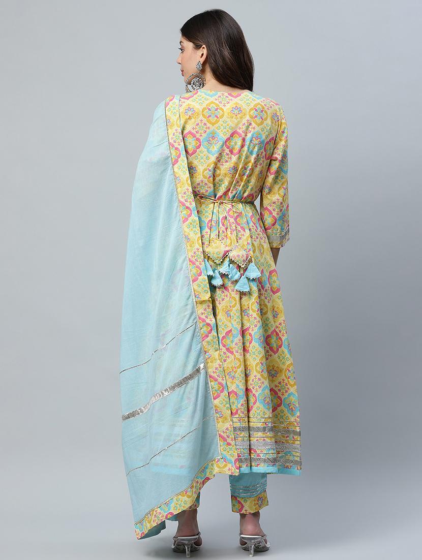 women multi color kurta pant set with dupatta - 21022570 - Standard Image - 2