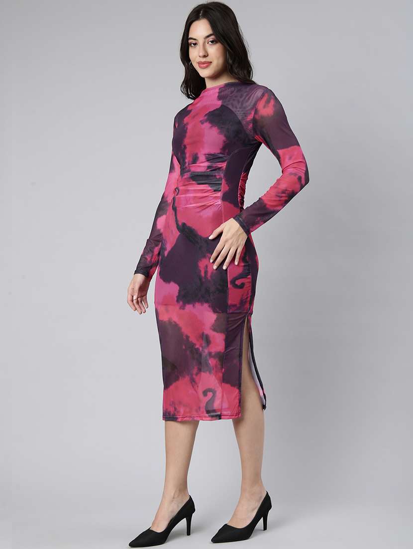 women tie & dyed bodycon dress - 21023282 - Standard Image - 2