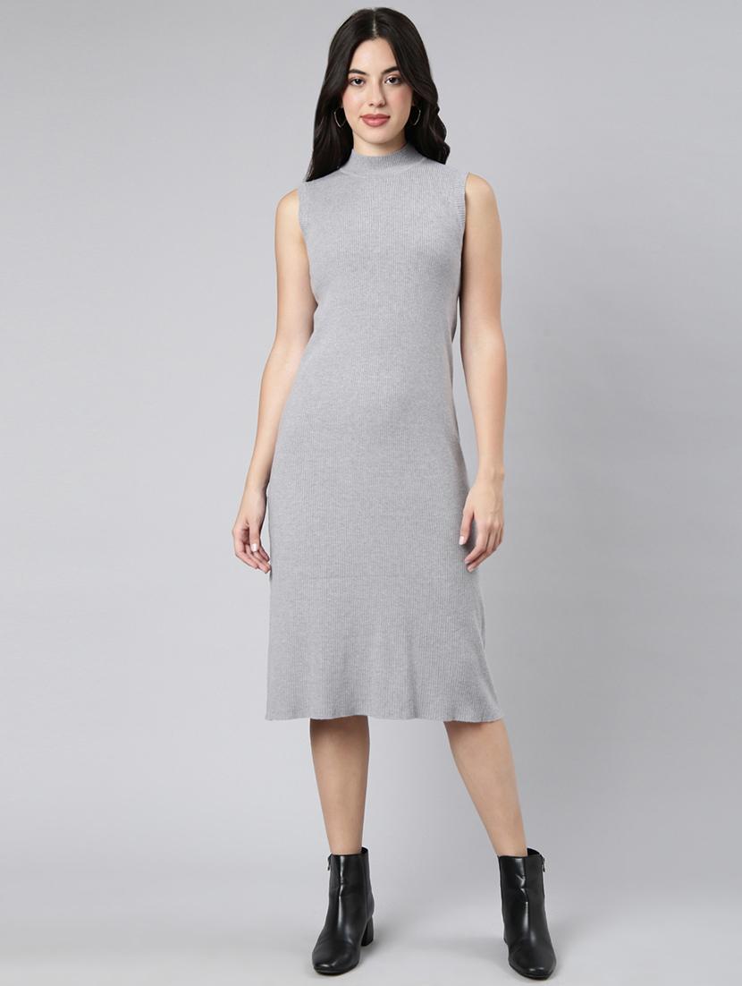 women turtle neck a-line dress - 21023288 - Standard Image - 2
