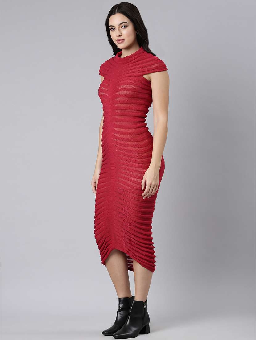 women self design bodycon dress - 21023292 -  Standard Image - 2
