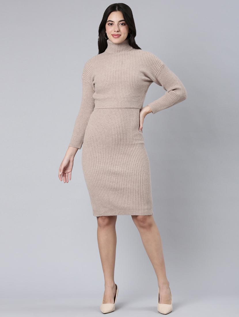 women solid color bodycon dress - 21023302 - Standard Image - 2