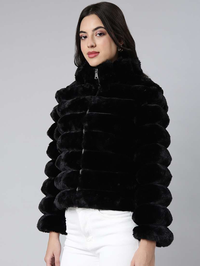 women long sleeved solid quilted jacket - 21023304 -  Standard Image - 2