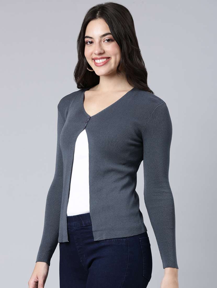 women long sleeved solid regular pullover - 21023333 -  Standard Image - 2