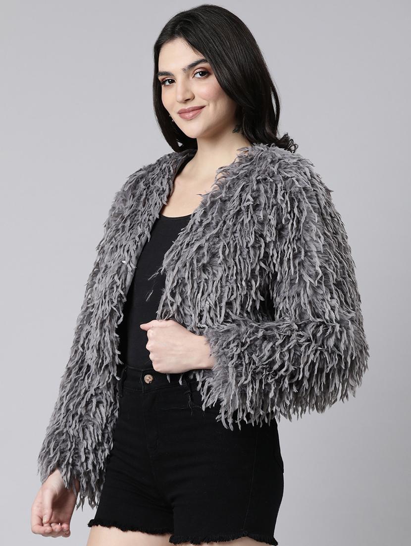 grey acrylic shrug - 21023343 - Standard Image - 2